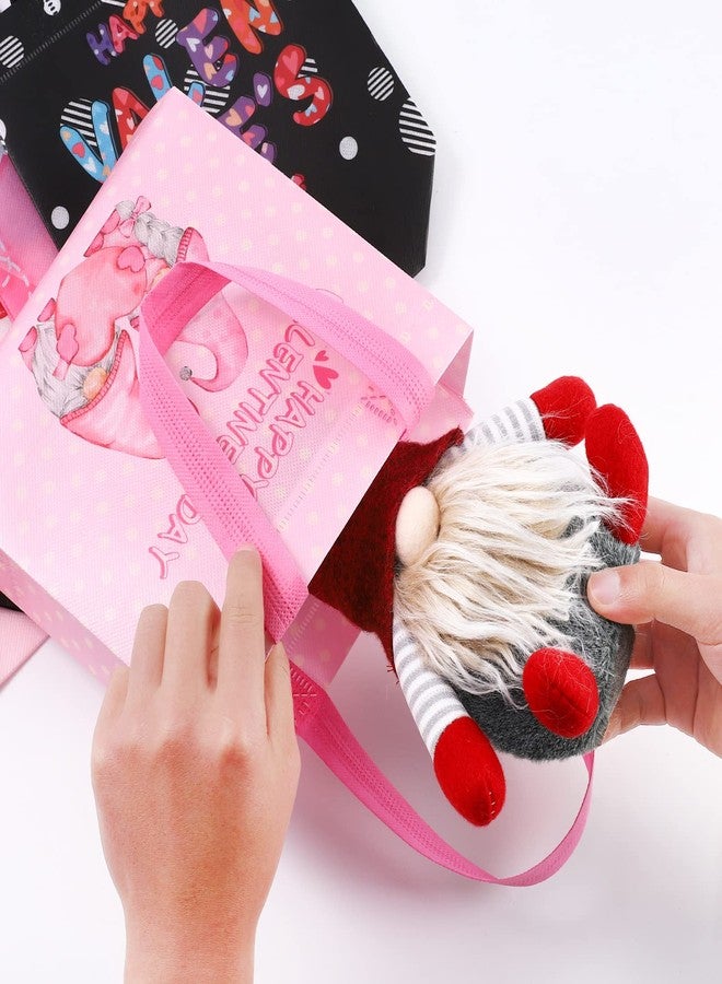 YANGTE Valentine's Day Gift Bags With Handles - 12Pcs Reusable Non-Woven Tote for Kids Classroom Exchange, Party Favor, Wrapping - Goody Bags for Giving - Image 3